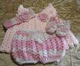 0-3 month Baby Girl Crocheted Set